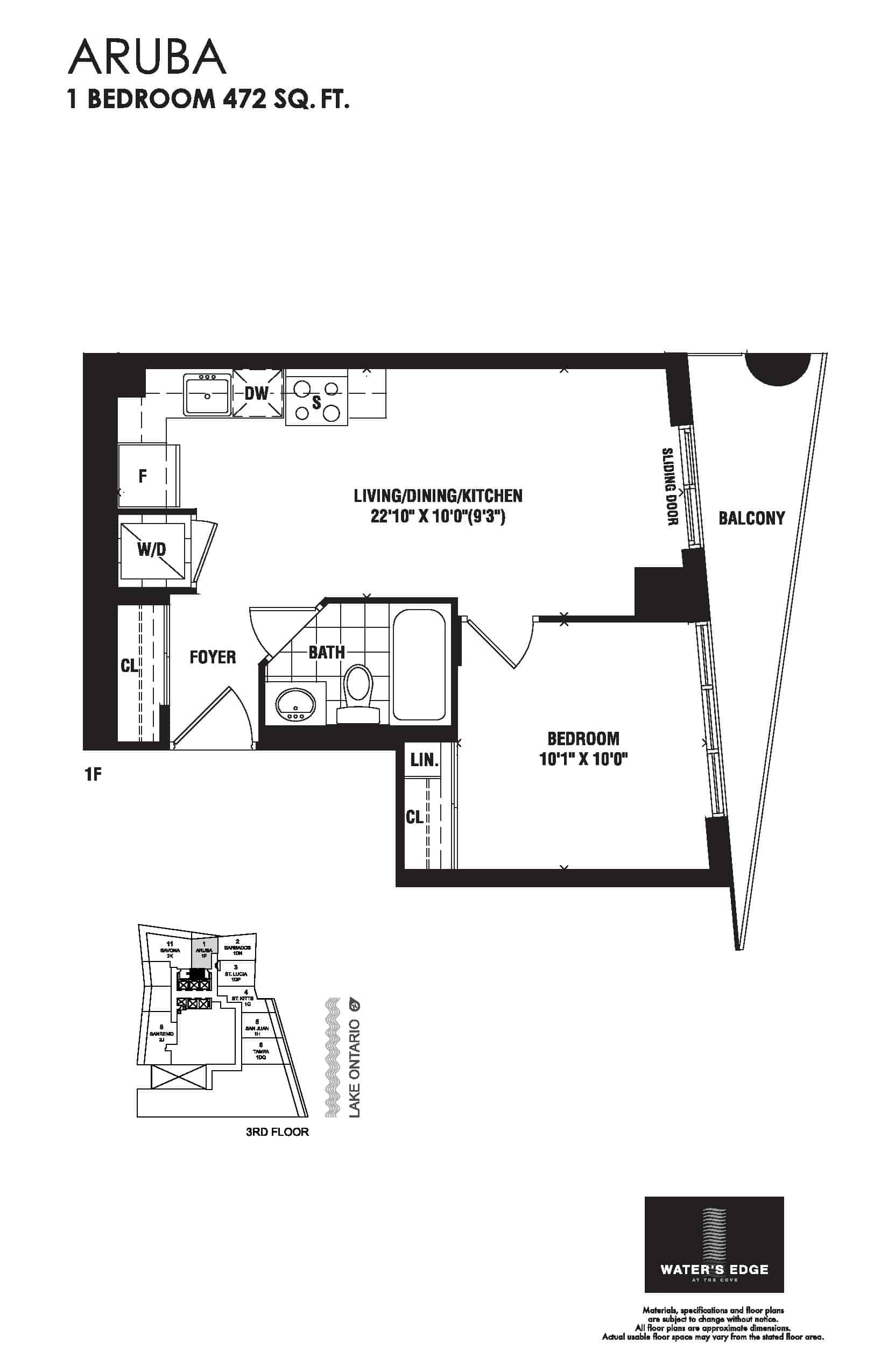 Water's Edge Condos Park Lawn & Lake Shore Floor Plans