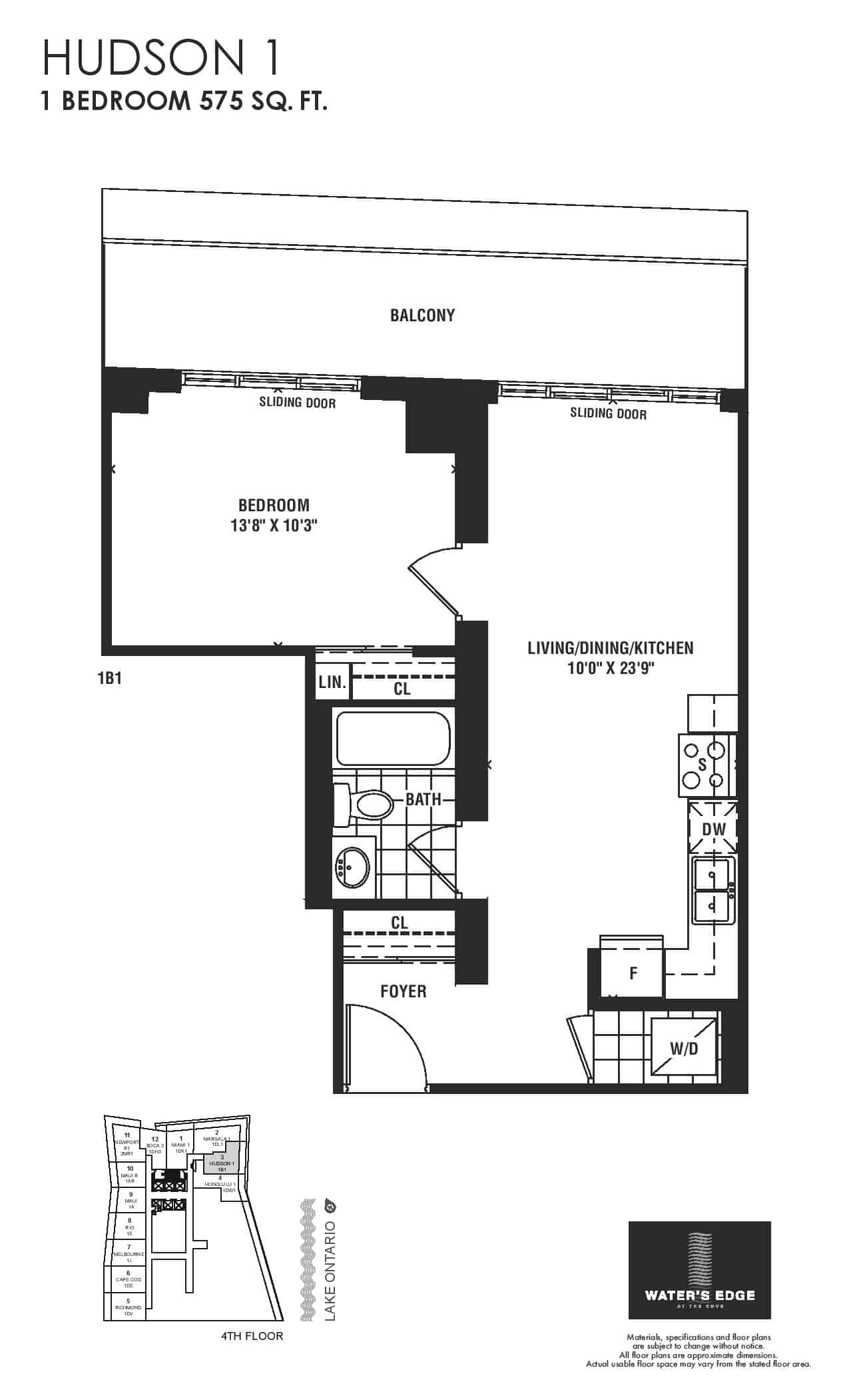 Water's Edge Condos Park Lawn & Lake Shore Floor Plans