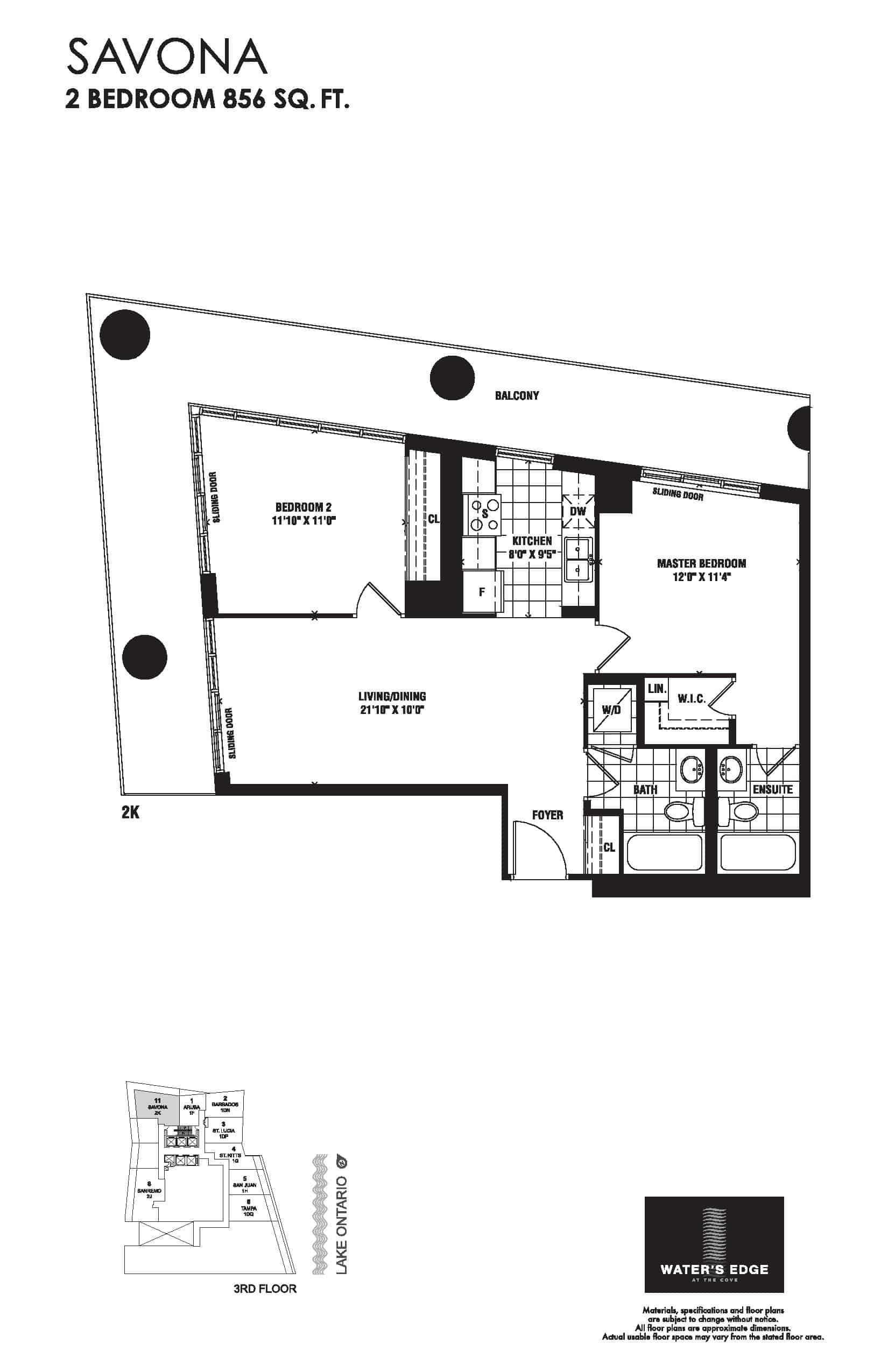 Water's Edge Condos Park Lawn & Lake Shore Floor Plans