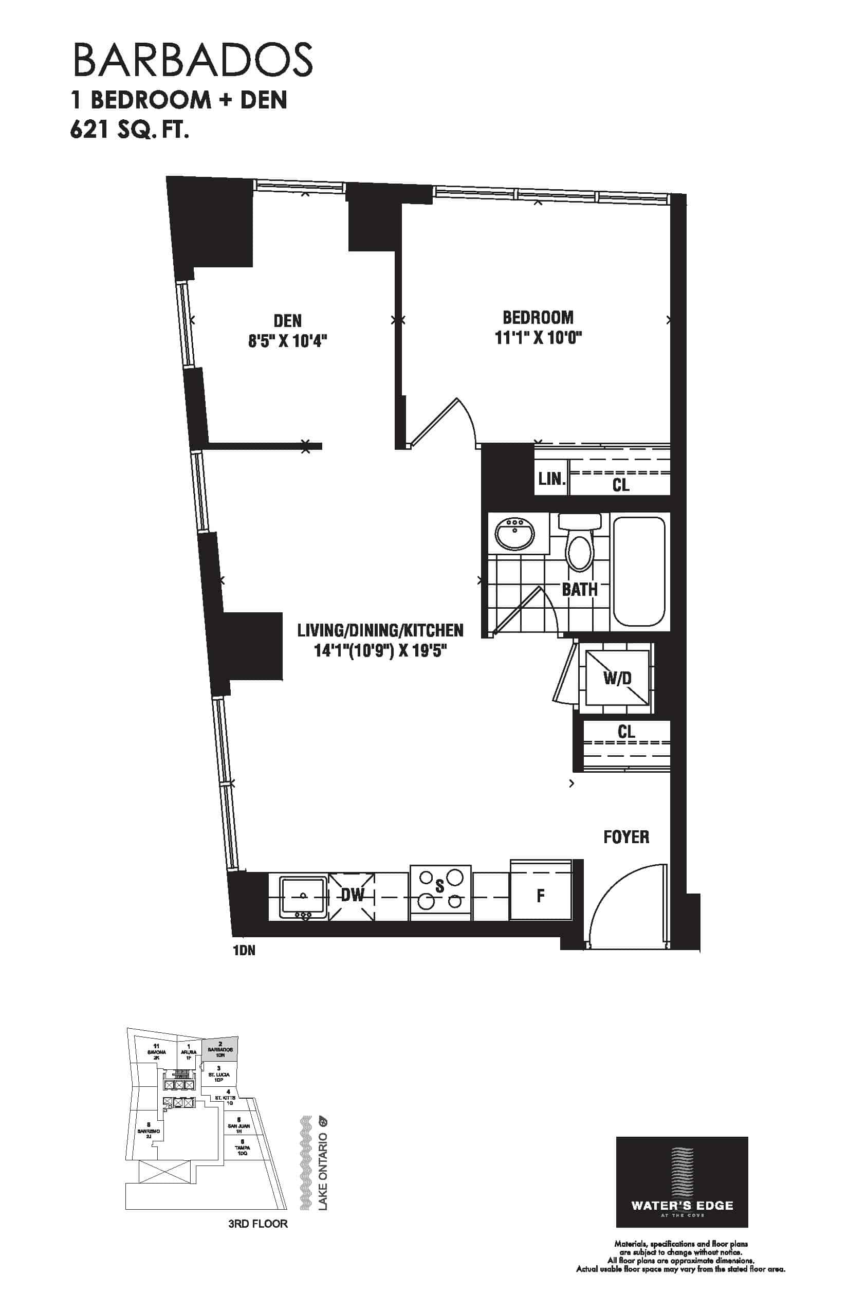 Water's Edge Condos Park Lawn & Lake Shore Floor Plans