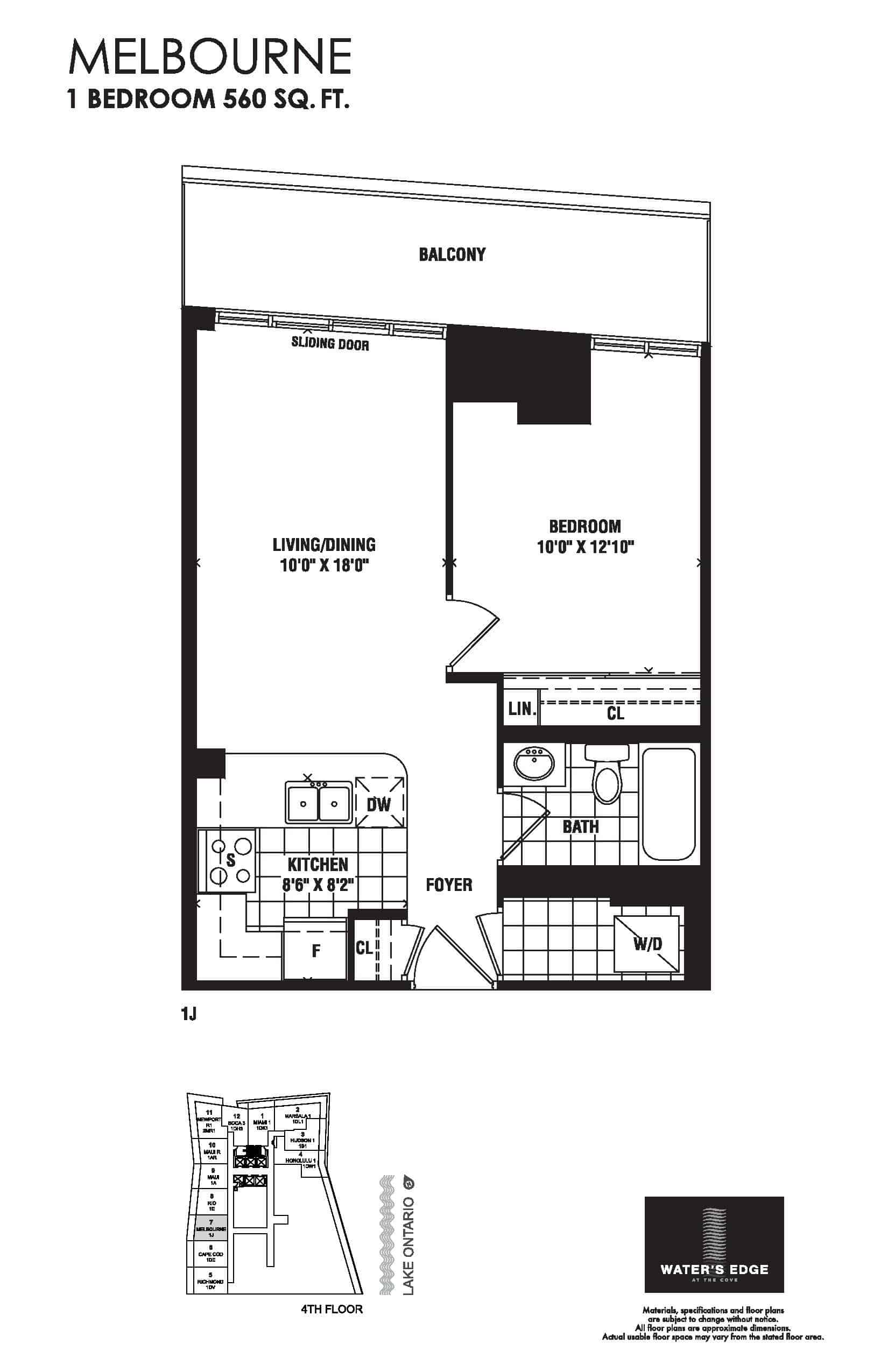 Water's Edge Condos Park Lawn & Lake Shore Floor Plans