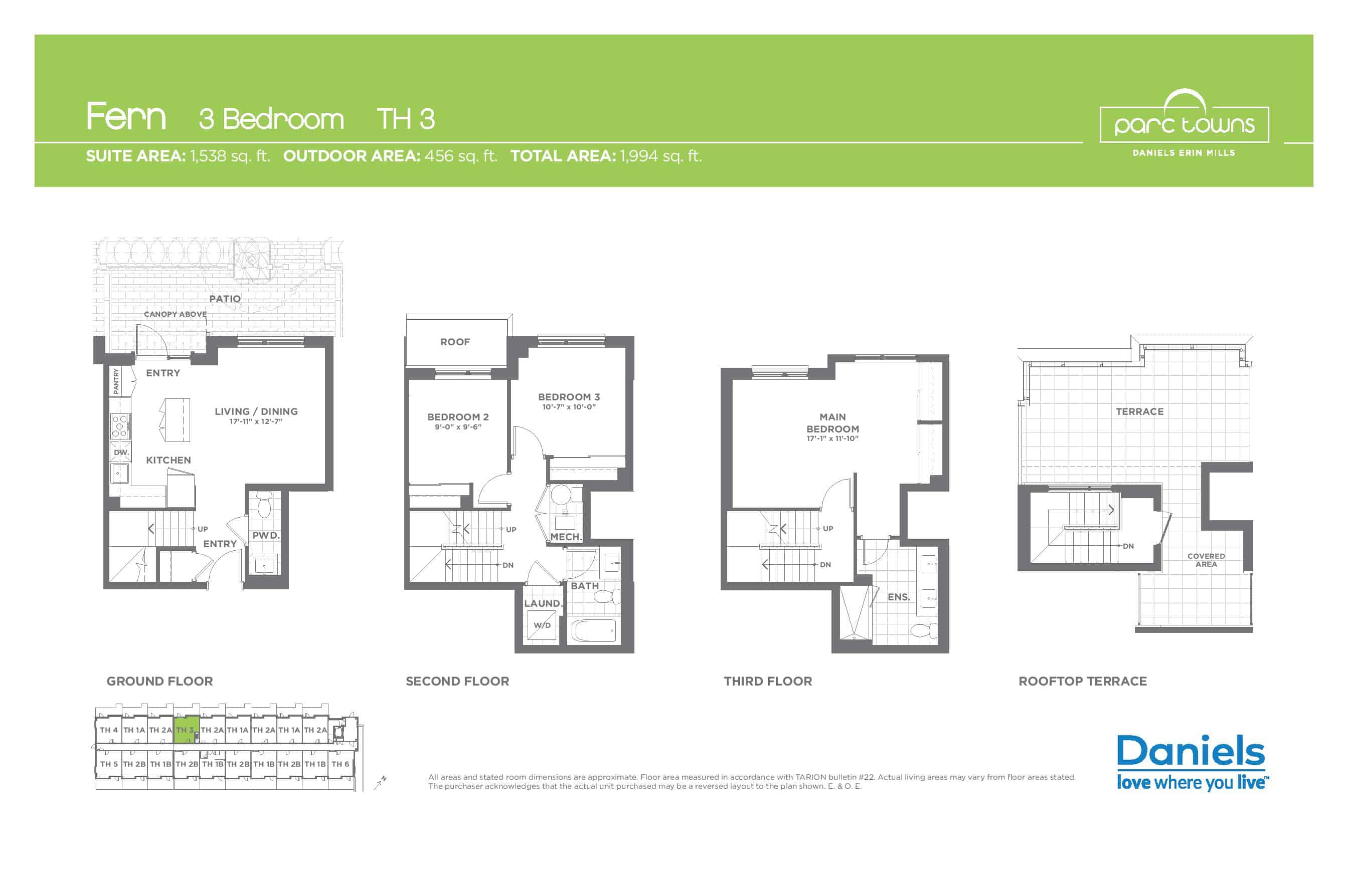 Parc Towns Prices & Floor Plans Erin Mills, Mississauga