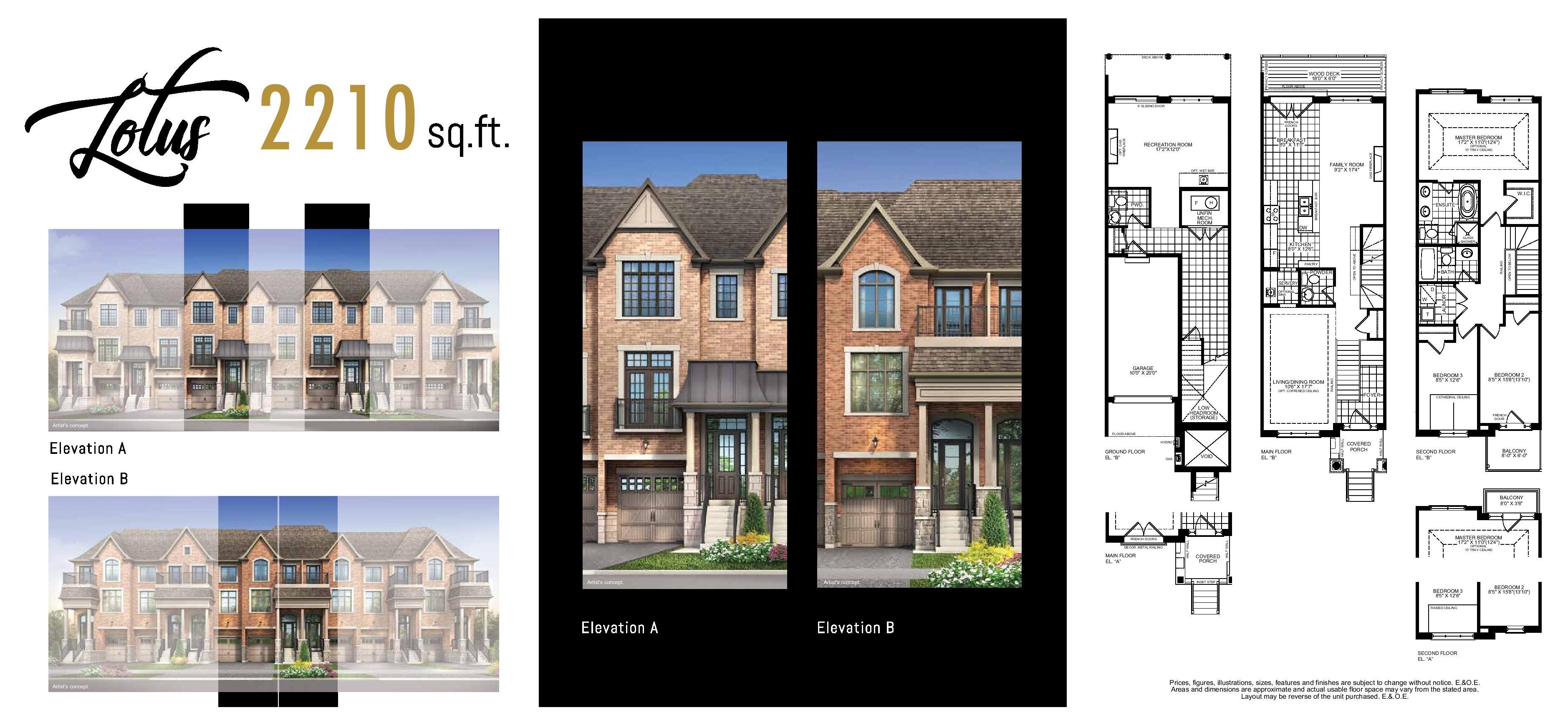 Swan Park Towns Prices & Floor Plans Markham