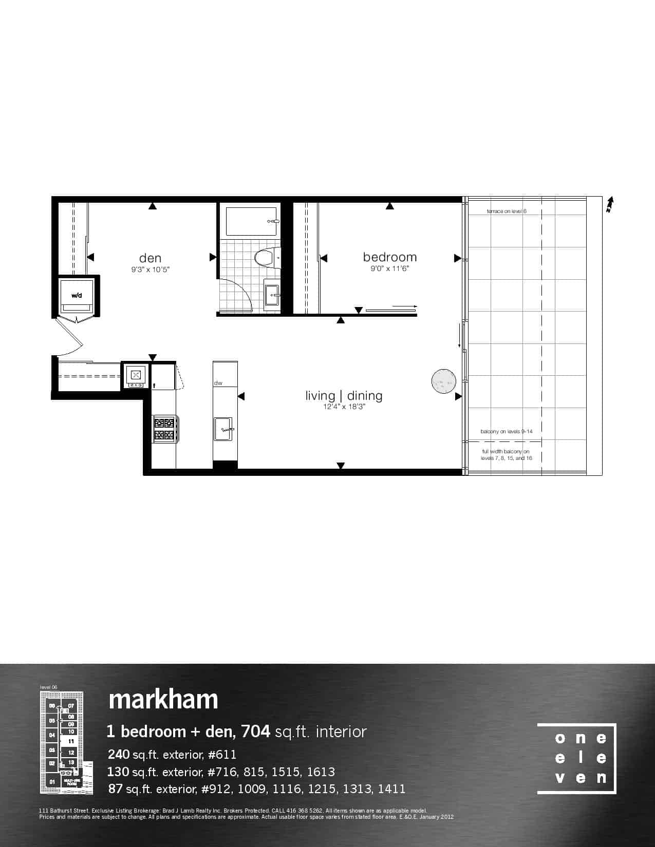 One Eleven Condos (Bathurst) Prices & Floor Plans