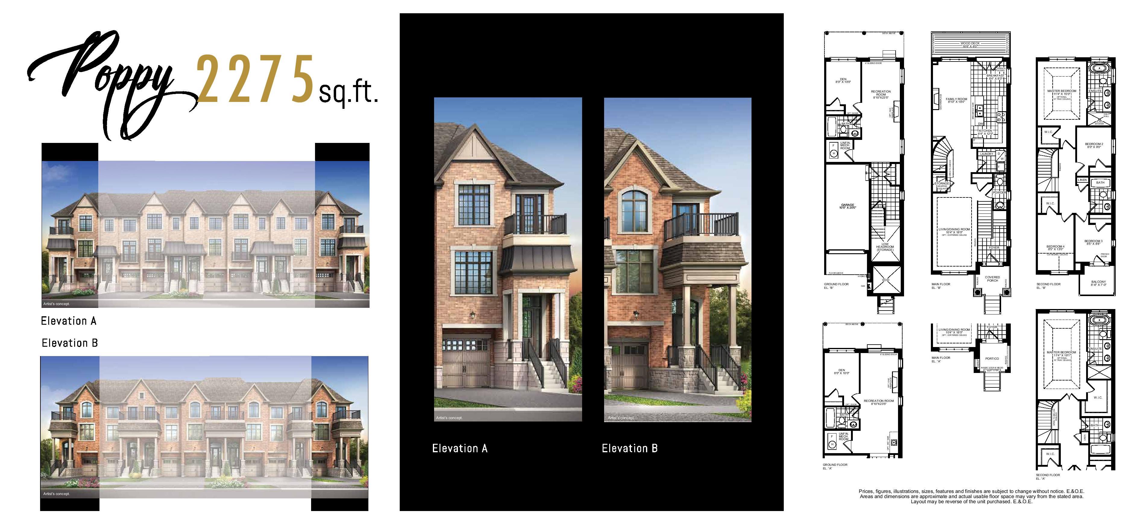 Swan Park Towns Prices & Floor Plans Markham