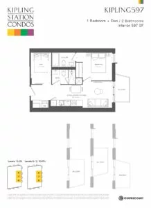 Kipling Station Condos floor plan